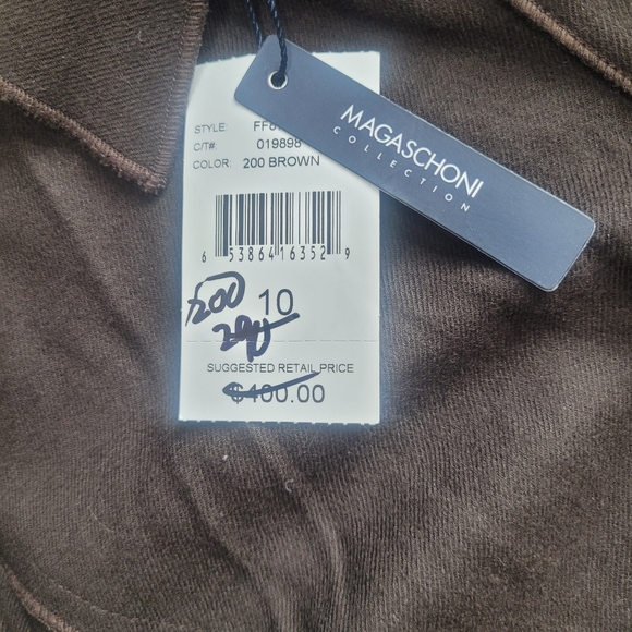 *NWT* Magaschoni Stylish Brown Long Sleeve Dress Size 10 Orig $400 - Picture 5 of 12